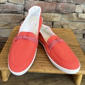 CATO Women's Shoes Goldtoe  Flats 8 M  Slip-On Orange Popsicle Upper 100% Cotton